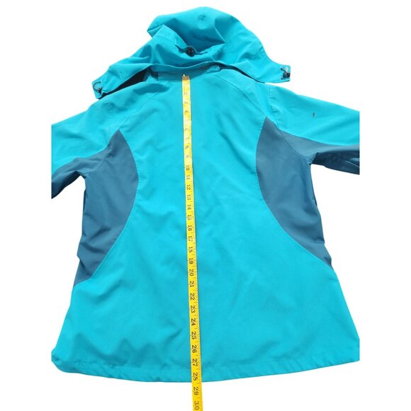 Eddie Bauer Womens XL Turquoise Jacket With Detachable Hood medium weight - Picture 8 of 16